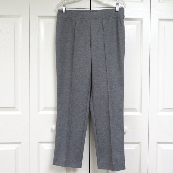 Alfred Dunner Ponte Knit Heather Gray 28" Inseam Size 8 - Picture 1 of 5